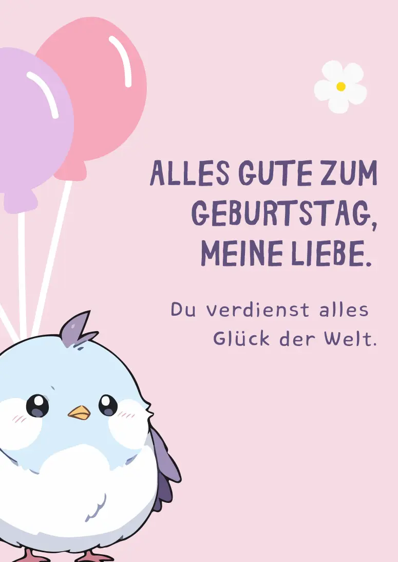 alles gute meine liebe