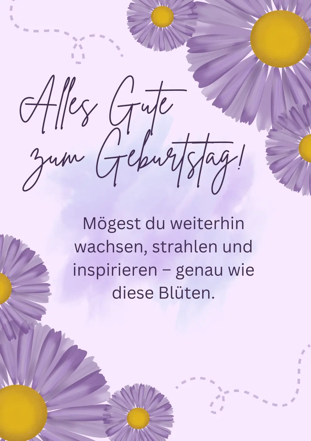 Glückwünsche zum Geburtstag Blumen
