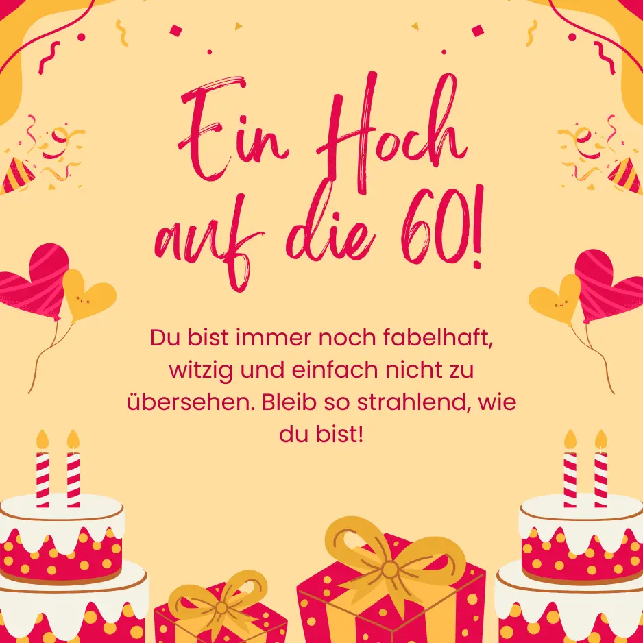 Lustige Geburtstagswünsche für die 60