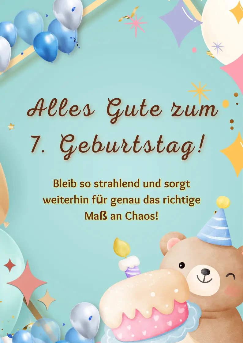 Alles Gute zum 7. Geburtstag!