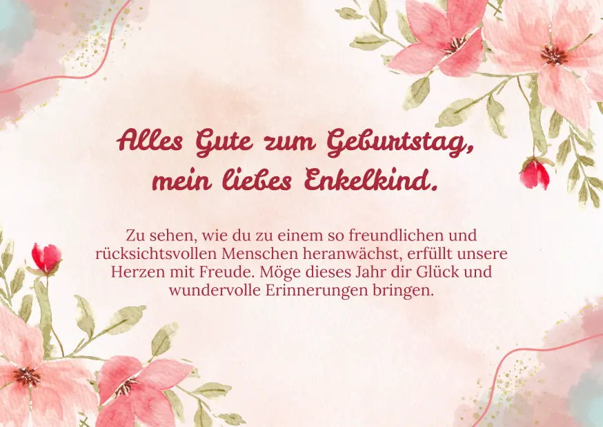 Alles Gute zum Geburtstag Enkelkind