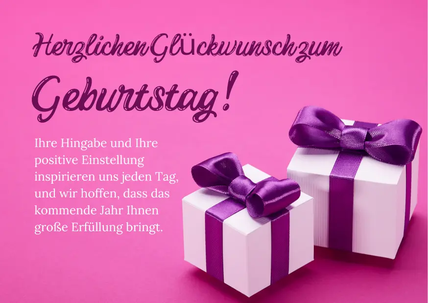 Geburtstagswünsche Chef vom Team