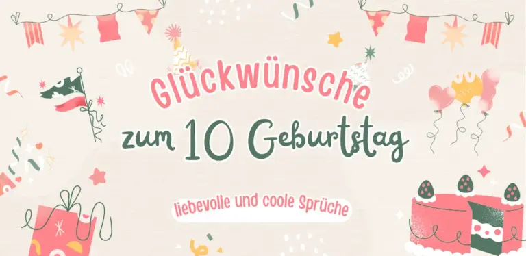 Glückwünsche zum 10 Geburtstag