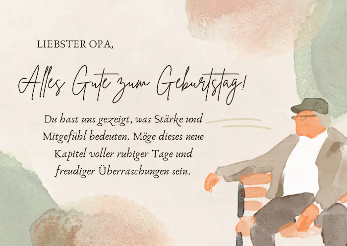 Herzlichen Glückwunsch zum Geburtstag Opa