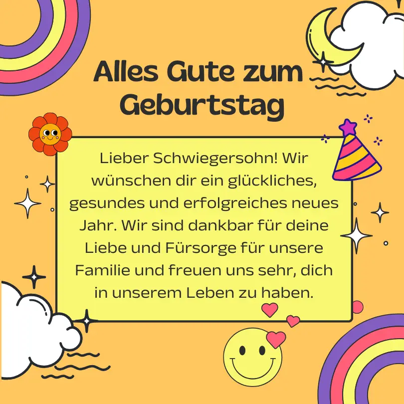 WhatsApp Geburtstagswünsche Schwiegersohn