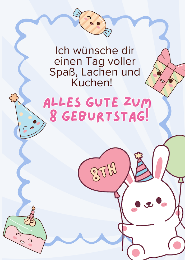 Alles Gute zum 8 Geburtstag!