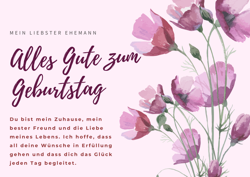 Liebevolle Geburtstagswünsche für den Ehemann