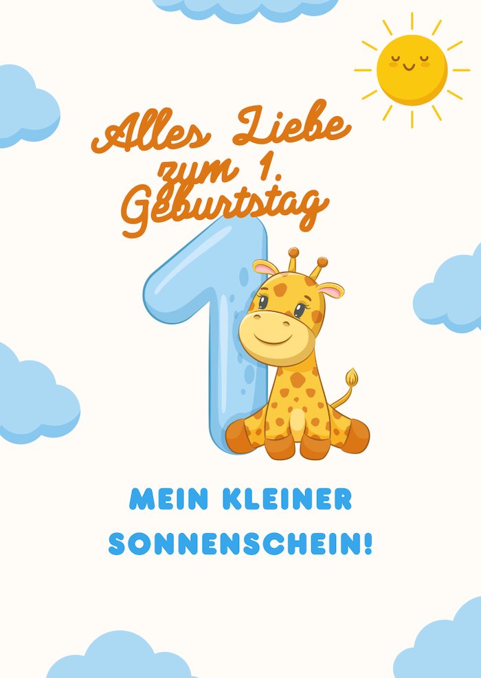 glückwünsche zum 1. geburtstag