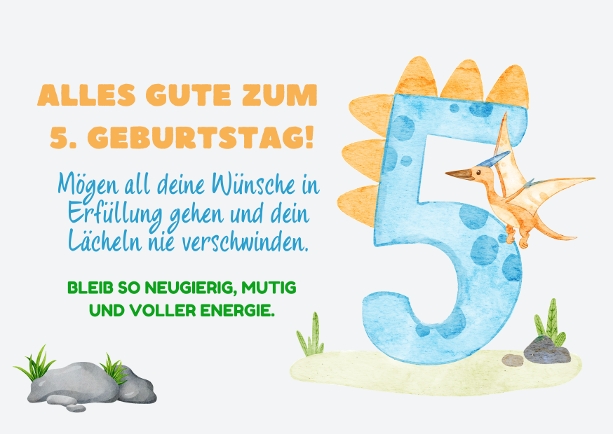 glückwünsche zum 5. geburtstag junge